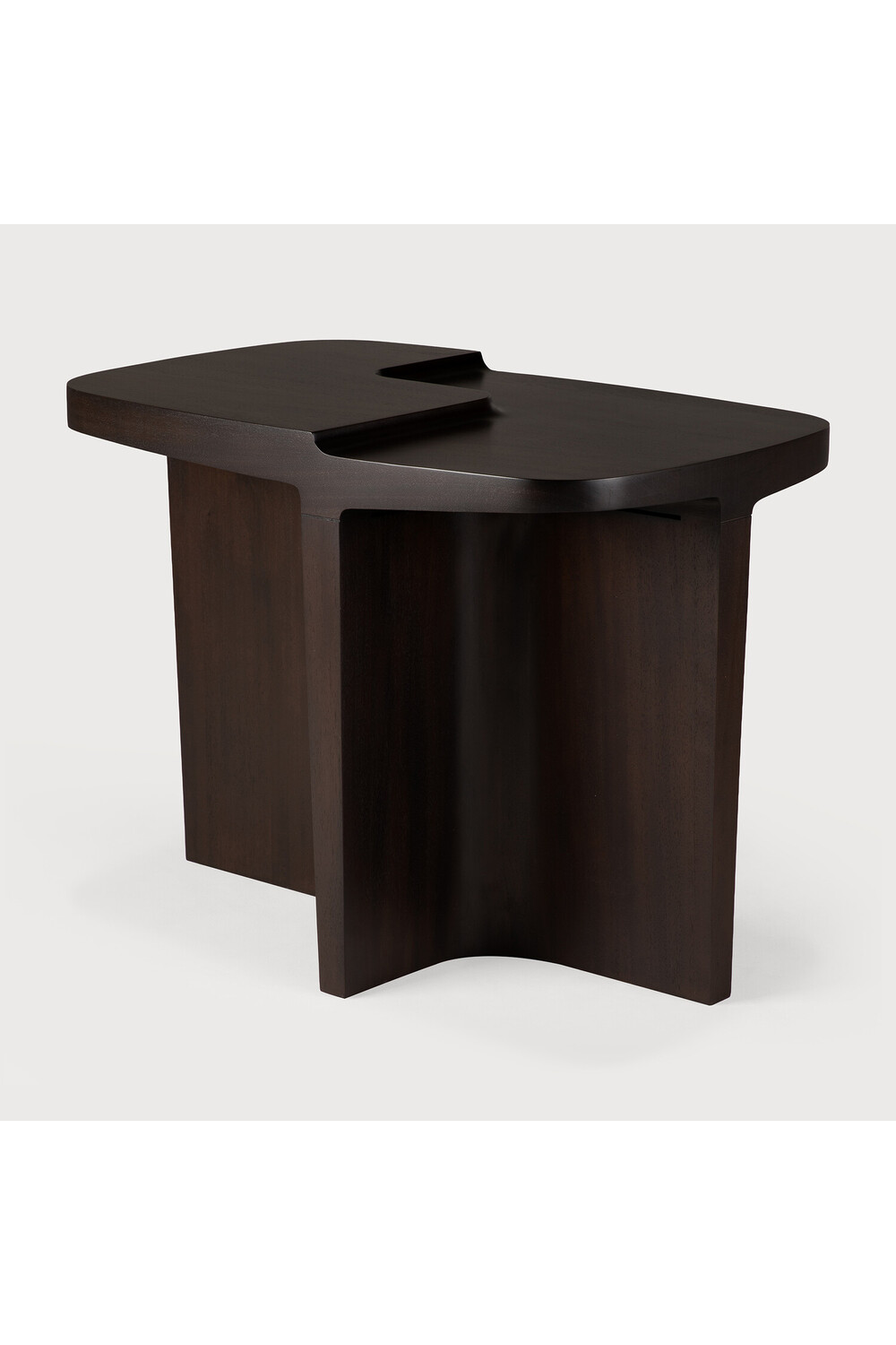   Carved Brown Mahogany Side Table | Oroa.com