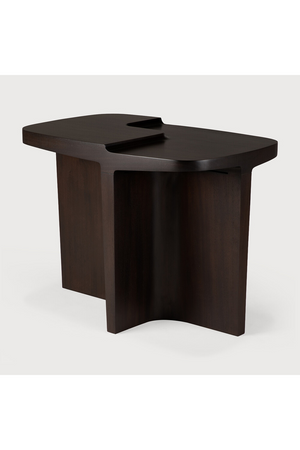   Carved Brown Mahogany Side Table | Oroa.com