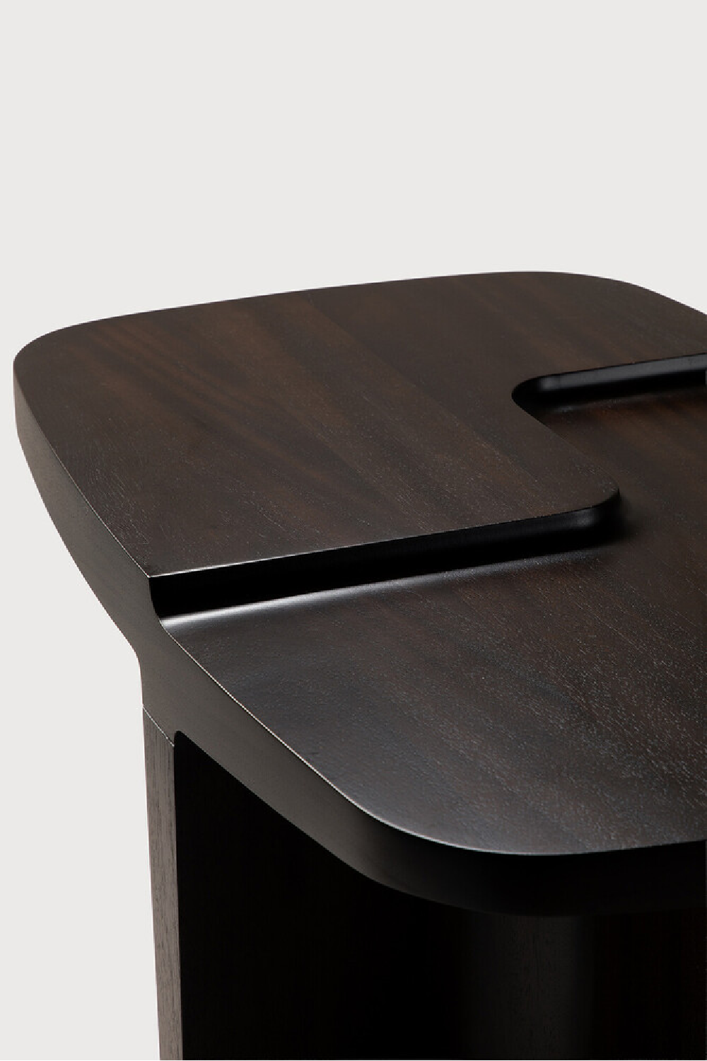  Carved Brown Mahogany Side Table | Oroa.com