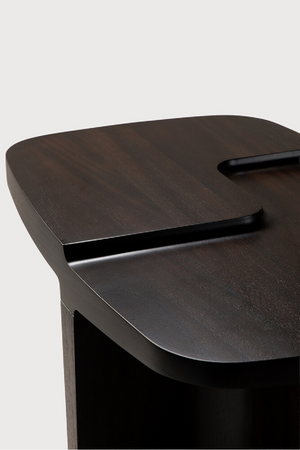  Carved Brown Mahogany Side Table | Oroa.com