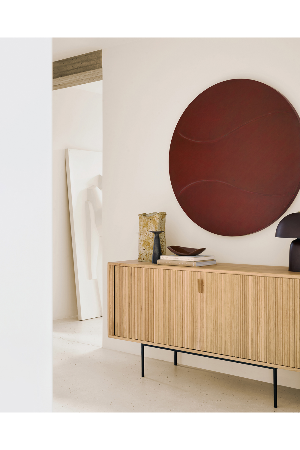   Sliding Door Oak Sideboard | Oroa.com