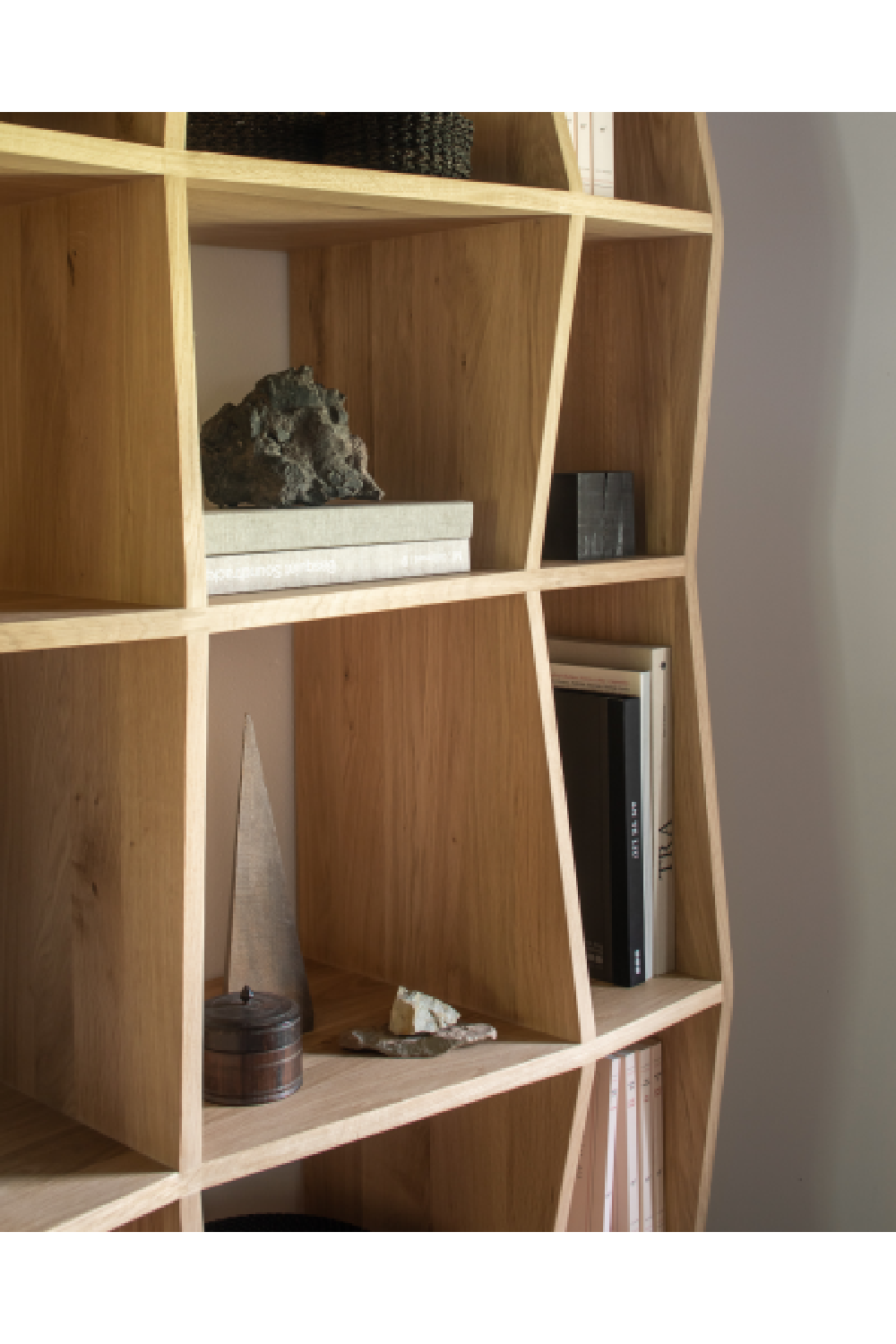   Oiled Oak Book Rack | Oroa.com