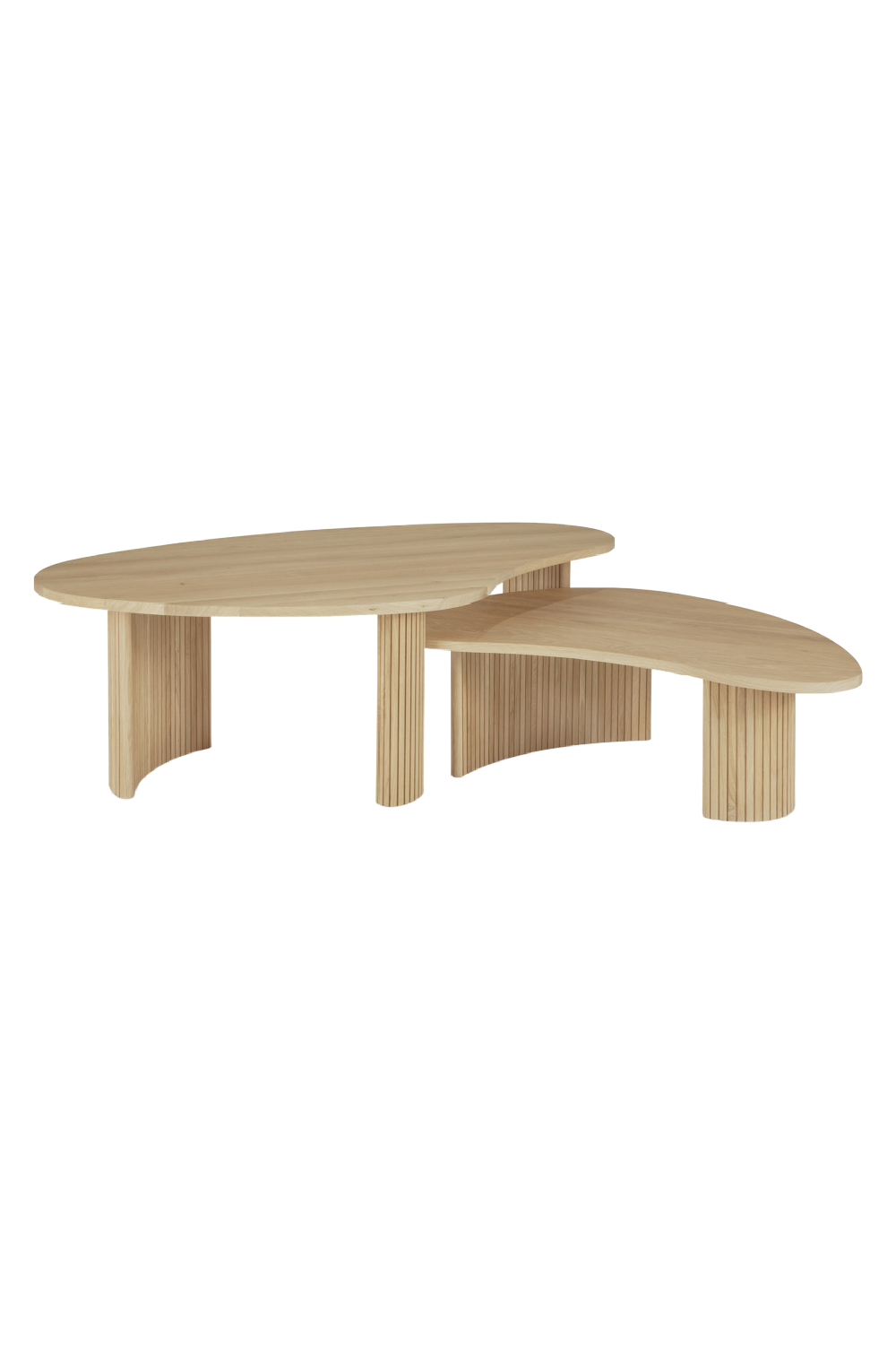  Oak Pebble-Shaped Coffee Table | Oroa.com