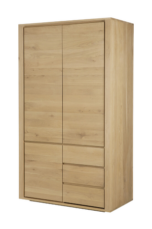   3-Door Oak Wood Wardrobe Cabinet | Oroa.com