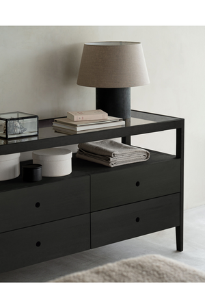   Glass Top 4 Drawer Dresser | Oroa.com