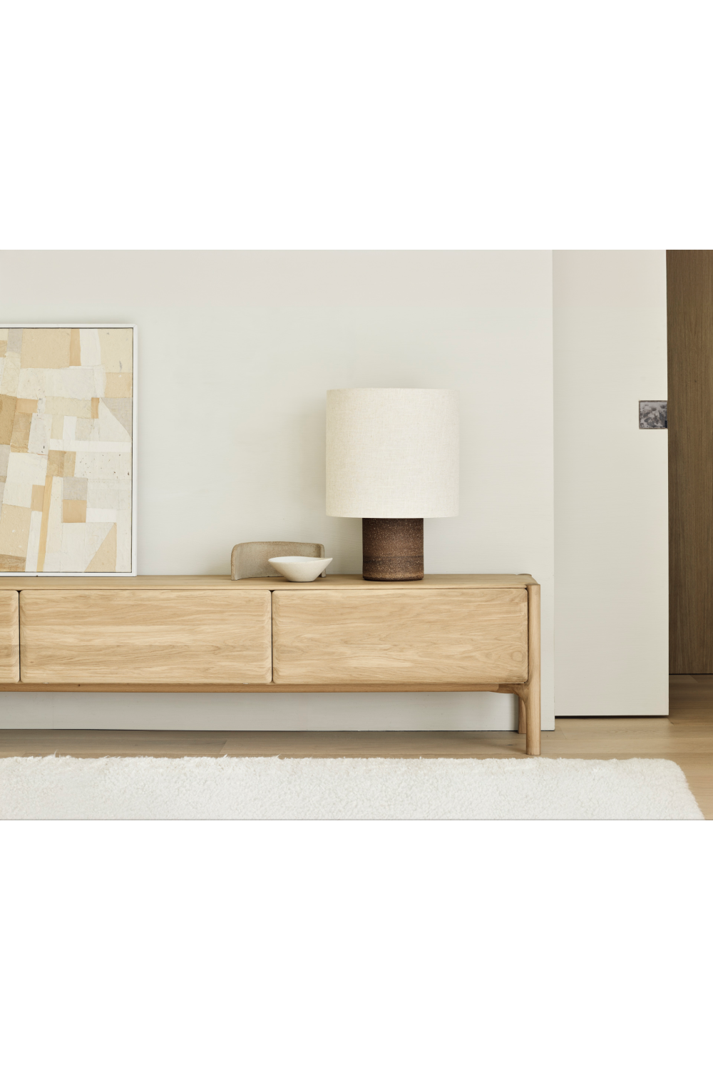   Curved Wood TV Cupboard | Oroa.com