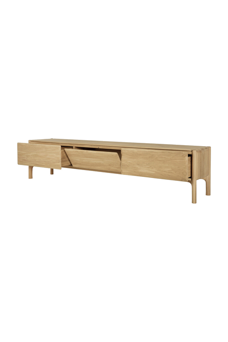   Curved Wood TV Cupboard | Oroa.com