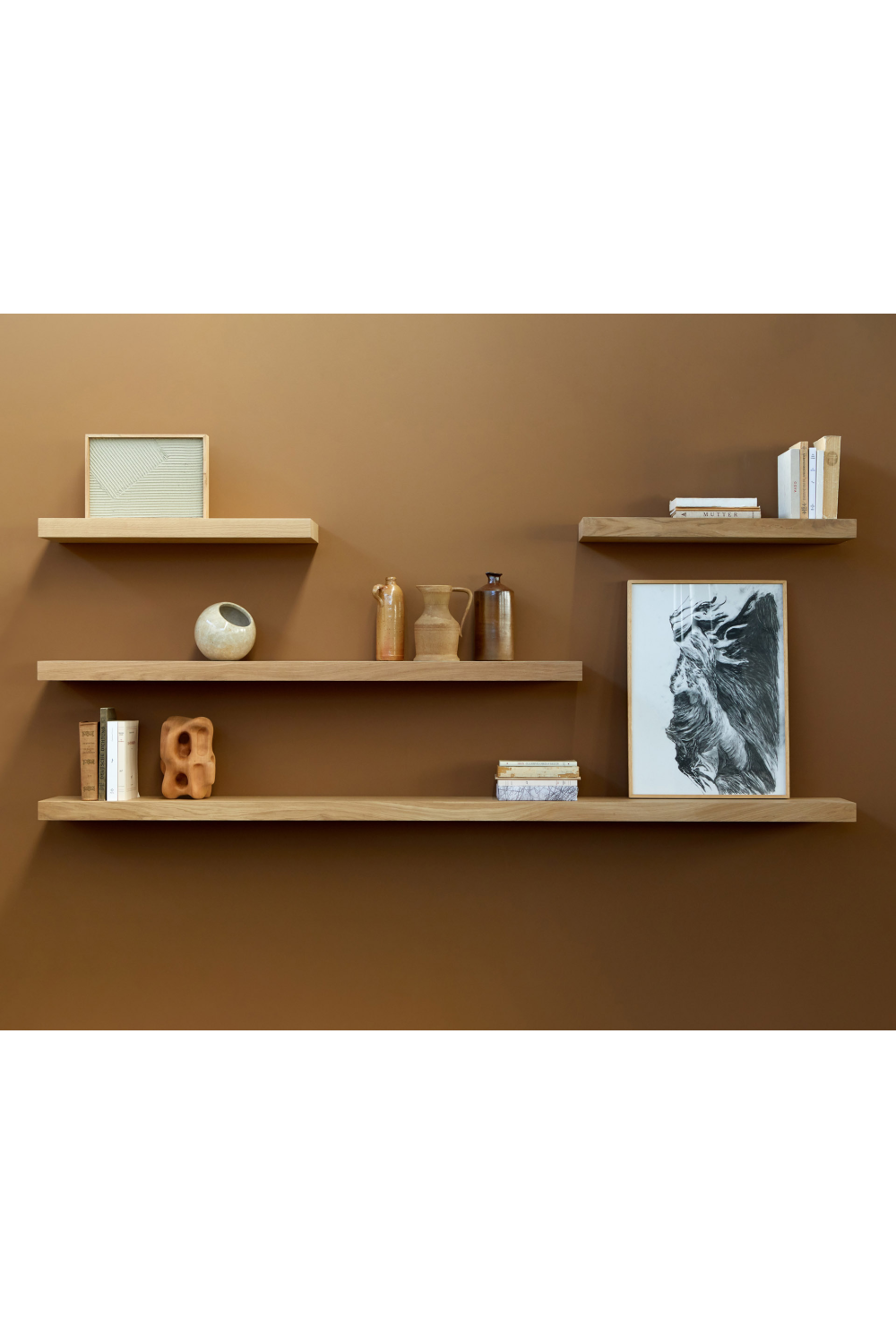   Oiled Oak Wall Shelf | Oroa.com