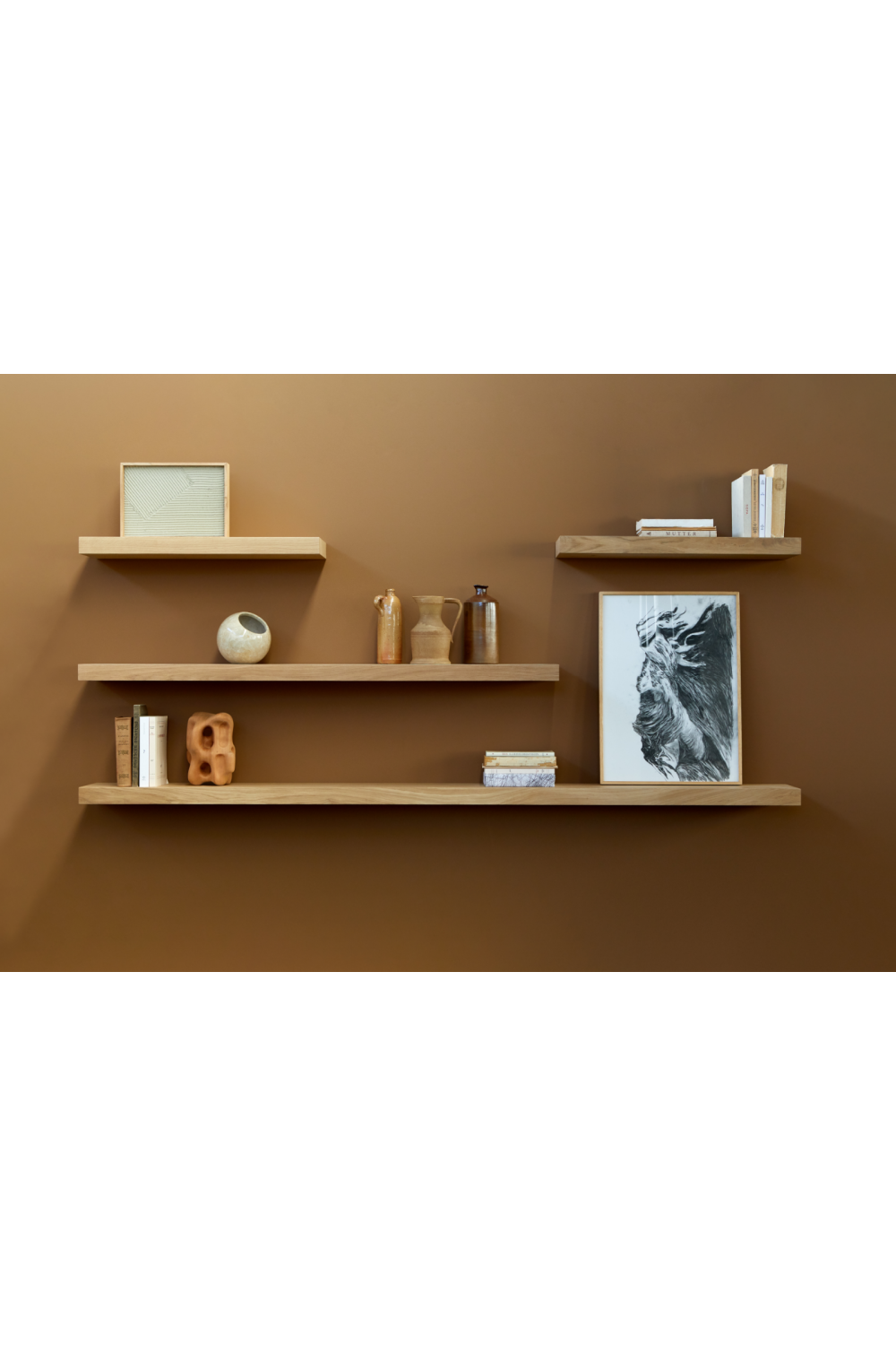   Oiled Oak Wall Shelf | Oroa.com