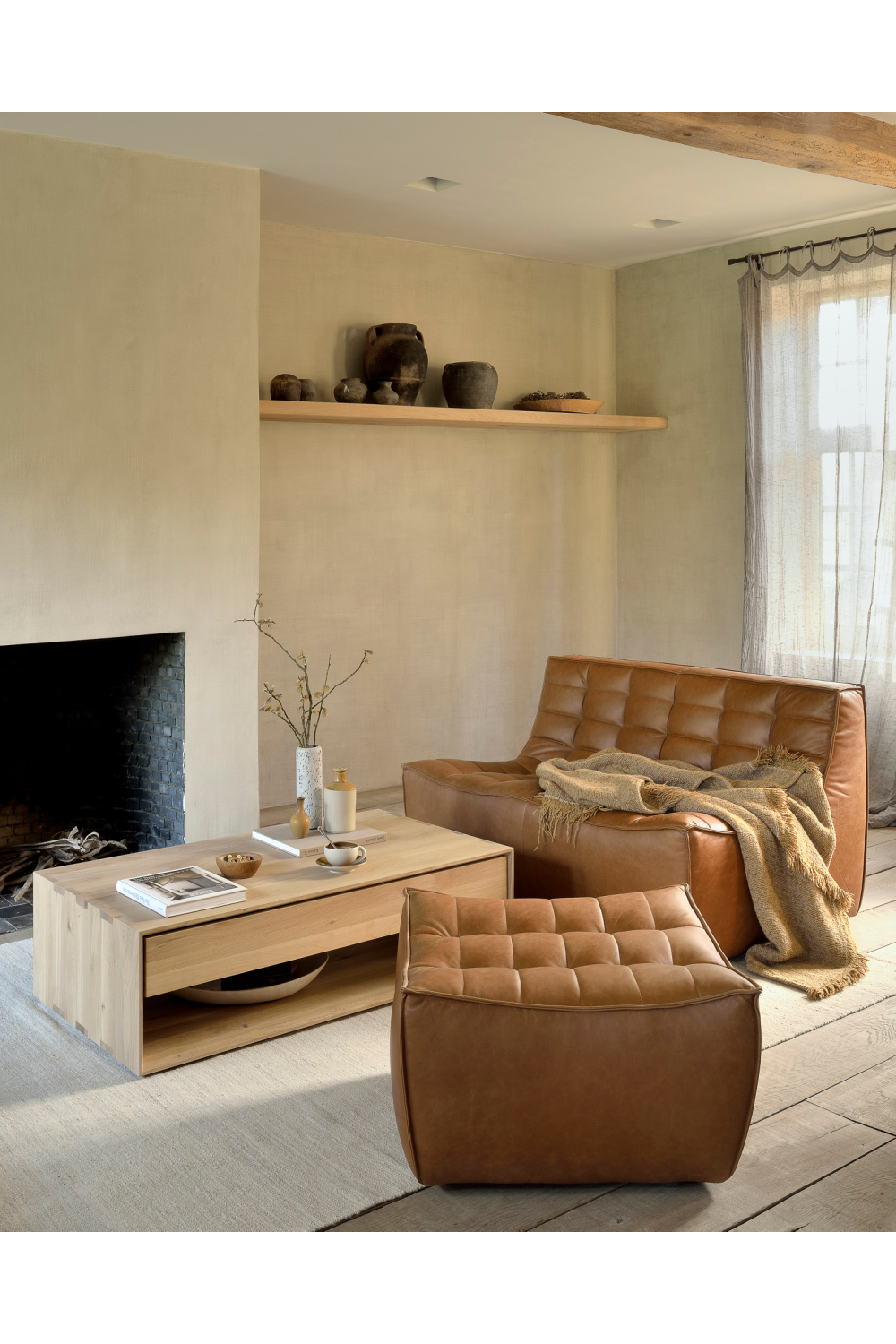   Oak 1-Drawer Coffee Table | Oroa.com