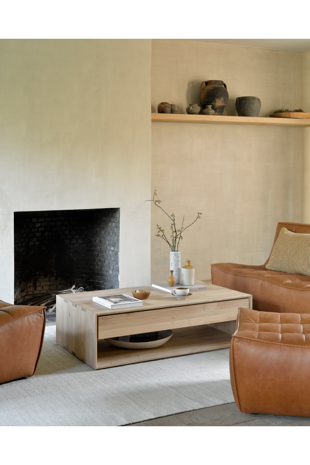   Oak 1-Drawer Coffee Table | Oroa.com