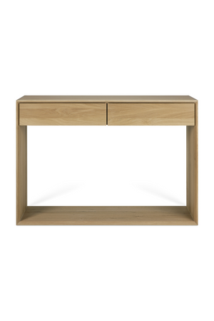   Oak 2-Drawer Console Table | Oroa.com
