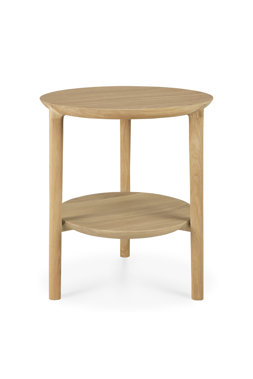   Circular Tiered Oak Side Table | Oroa.com