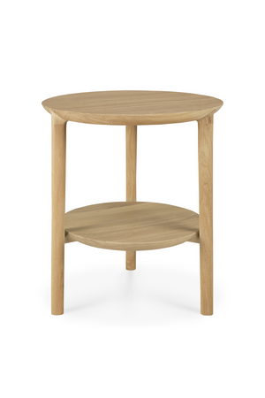   Circular Tiered Oak Side Table | Oroa.com