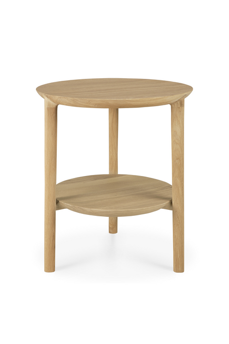   Circular Tiered Oak Side Table | Oroa.com