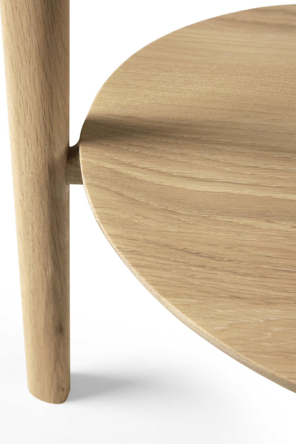  Circular Tiered Oak Side Table | Oroa.com