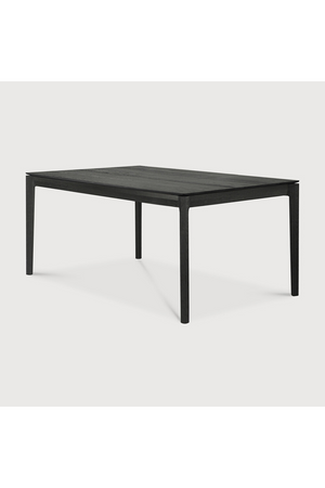   Extendable Black Oak Dining Table | Oroa.com