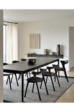   Extendable Black Oak Dining Table | Oroa.com