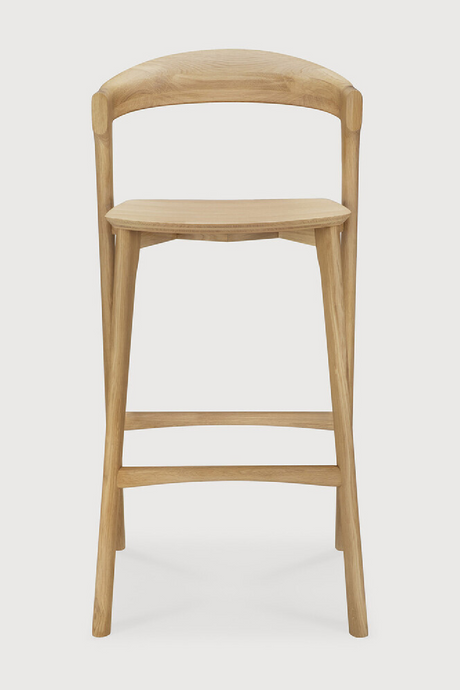   Curved Oak Bar Stool | Oroa.com