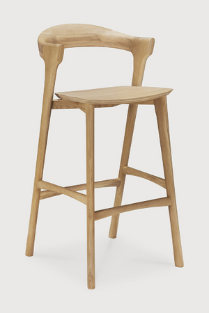   Curved Oak Bar Stool | Oroa.com