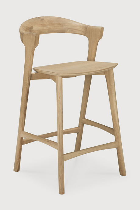   Curved Oak Counter Stool | Oroa.com