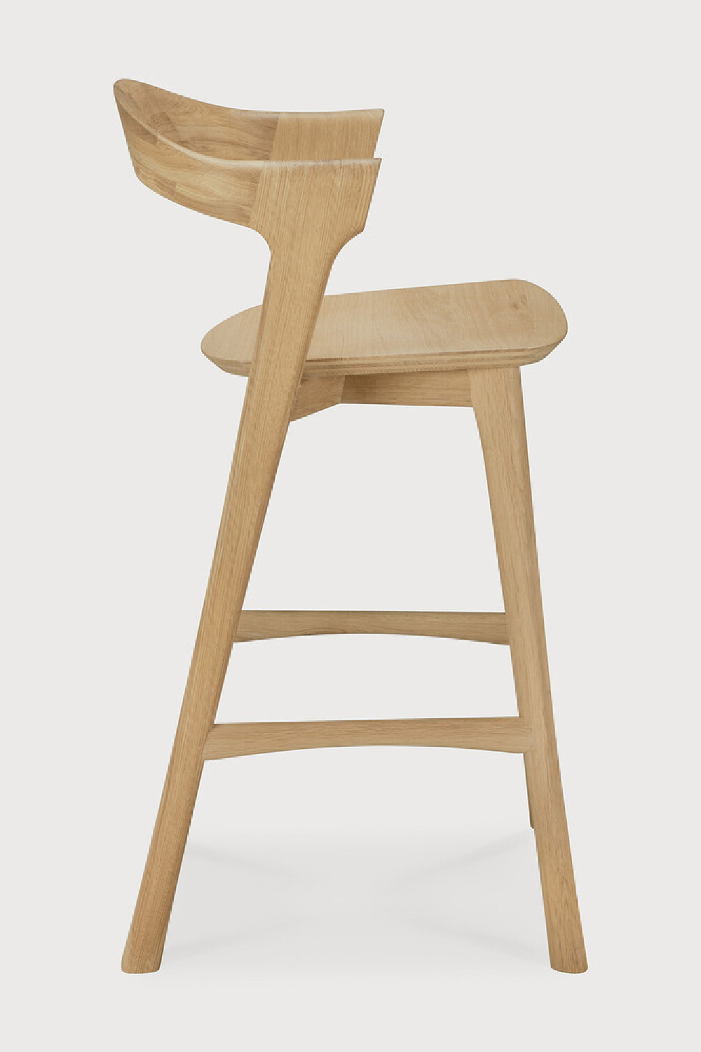   Curved Oak Counter Stool | Oroa.com