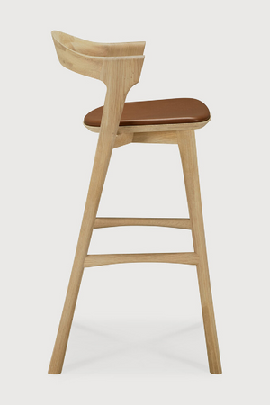   Curved Oak Bar Stool | Oroa.com