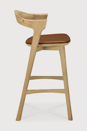   Curved Oak Counter Stool | Oroa.com