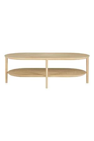   Solid Oak Oval Coffee Table | Oroa.com