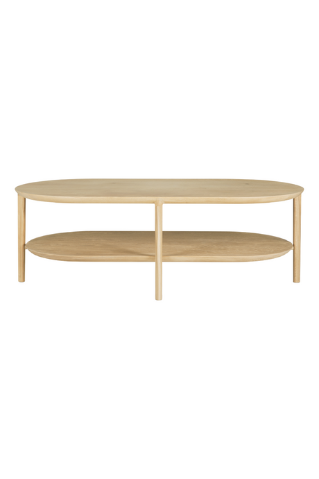   Solid Oak Oval Coffee Table | Oroa.com
