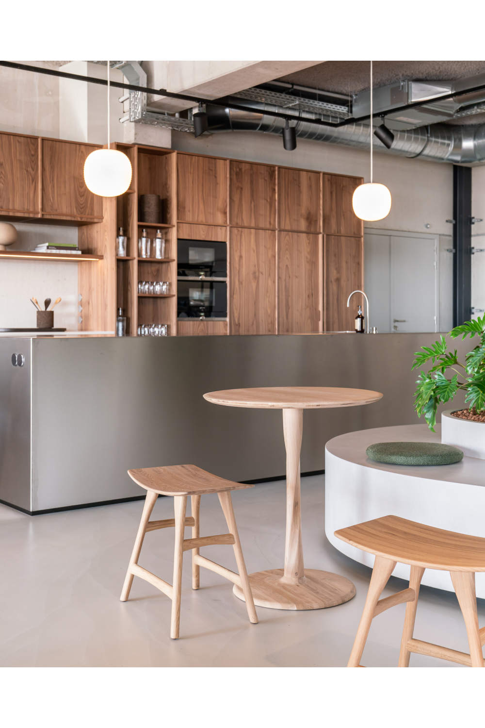   Modern Oak Counter Stool | Oroa.com