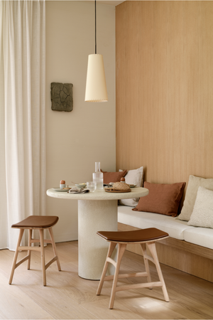   Upholstered Oak Dining Stool | Oroa.com