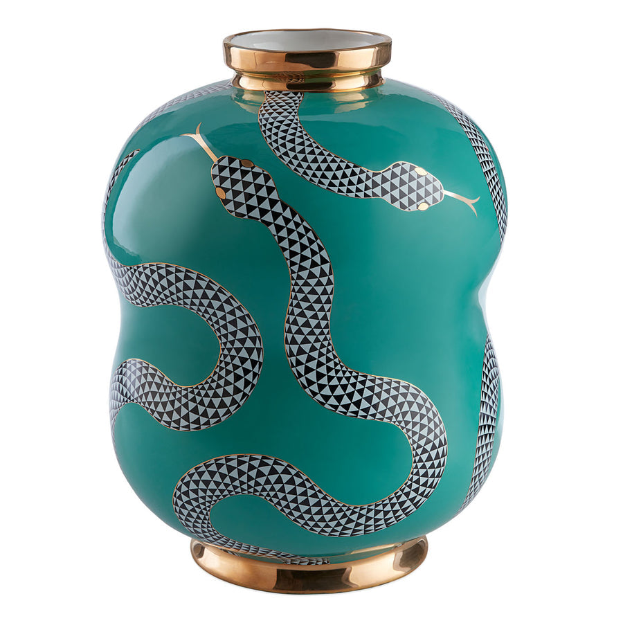   Porcelain Serpent Cinched Vase | Oroa.com