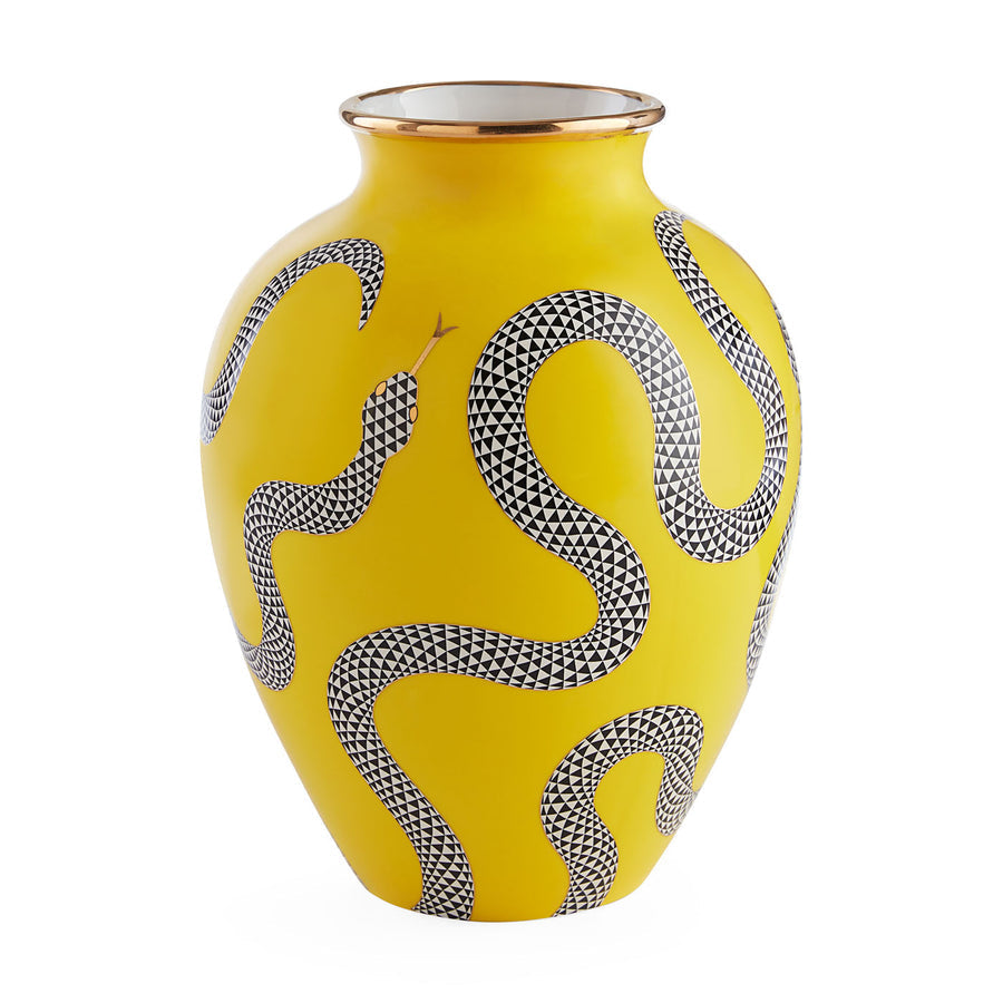   Yellow Porcelain Serpent Vase | Oroa.com