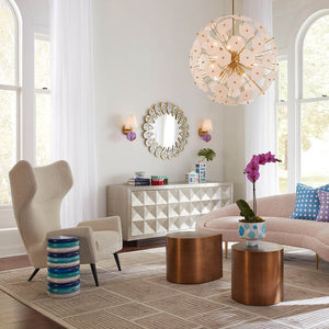   Stacked Marbleized Ring Accent Table | Oroa.com