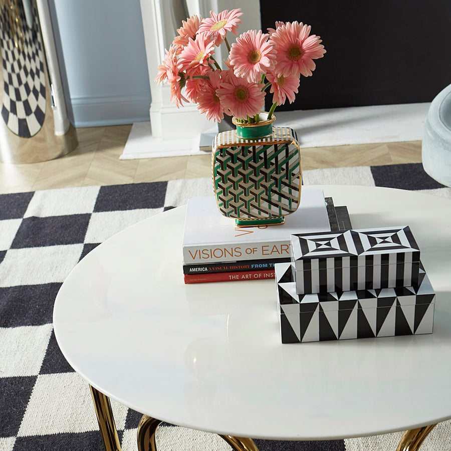   Black & White Lacquer Box S | Oroa.com