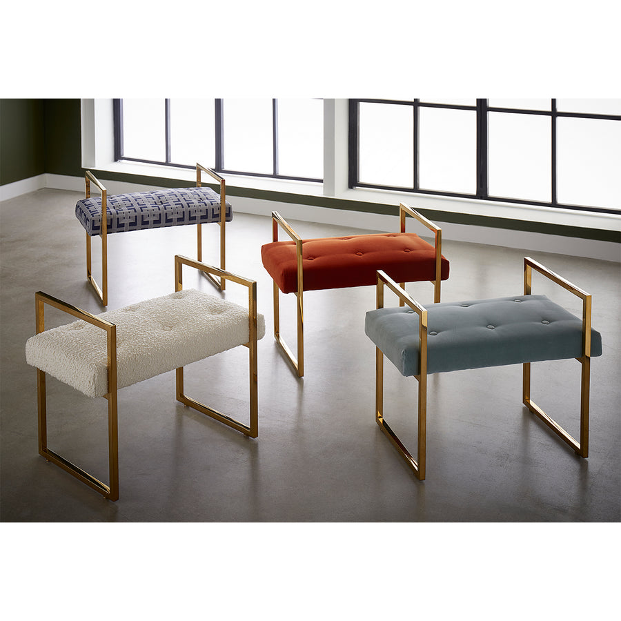   Ivory Bouclé Bench | Oroa.com