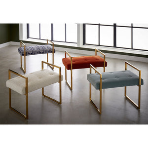   Ivory Bouclé Bench | Oroa.com
