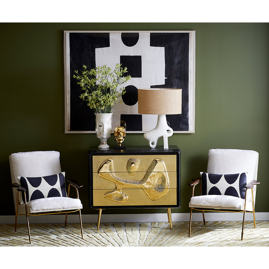   Gilded Porcelain Face Urn | Oroa.com
