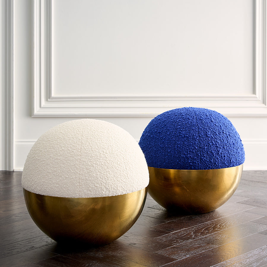   Honed Brass Round Tuffet | Oroa.com