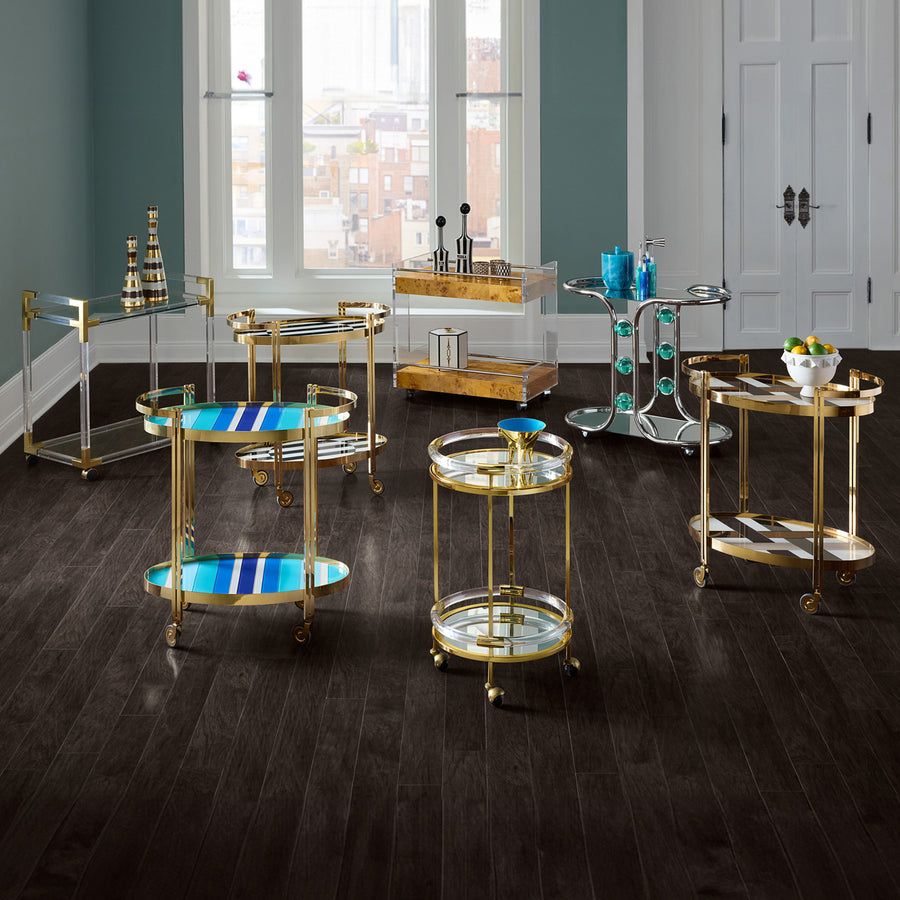   Polished Brass Bar Cart | Oroa.com