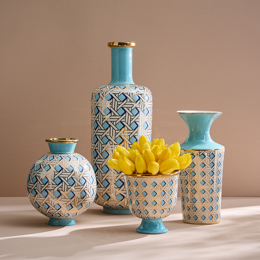   Porcelain Turquoise Round Vase | Oroa.com