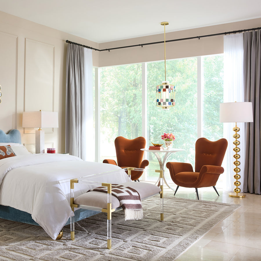   Gray Velvet Bench | Oroa.com