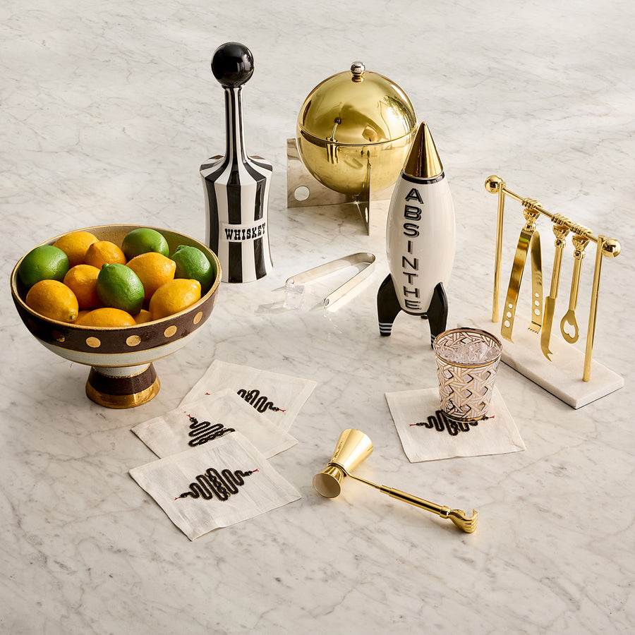   Gold Accent Glassware Set (4) | Oroa.com