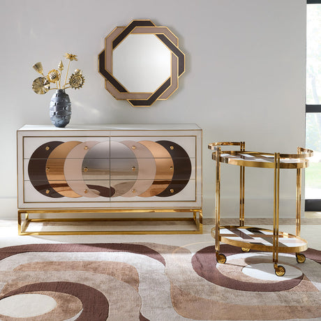   Polished Brass Bar Cart | Oroa.com