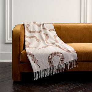   Serpent Print Wool Throw | Oroa.com