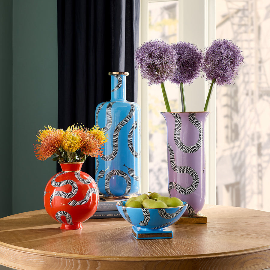   Purple Porcelain Serpent Flared Vase | Oroa.com