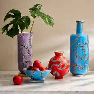   Purple Porcelain Serpent Flared Vase | Oroa.com