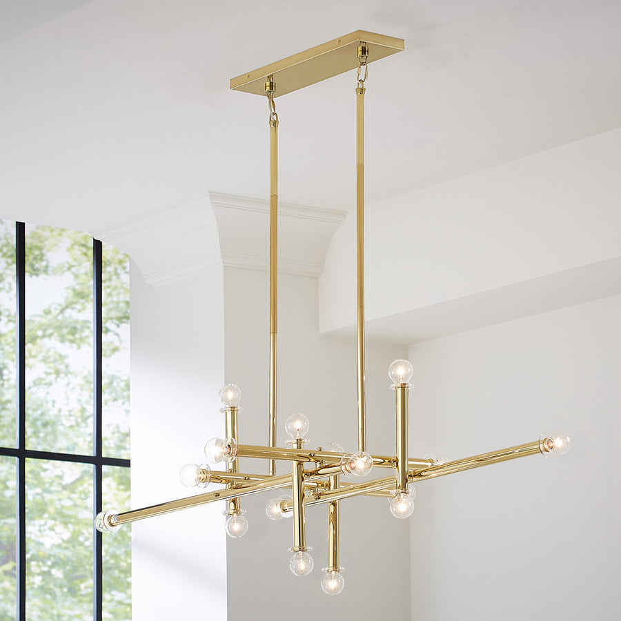   Lucite Accent Linear Chandelier | Oroa.com