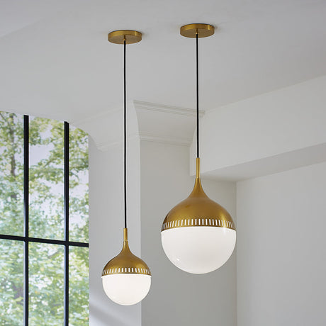   White Glass Orb Pendant Light S | Oroa.com